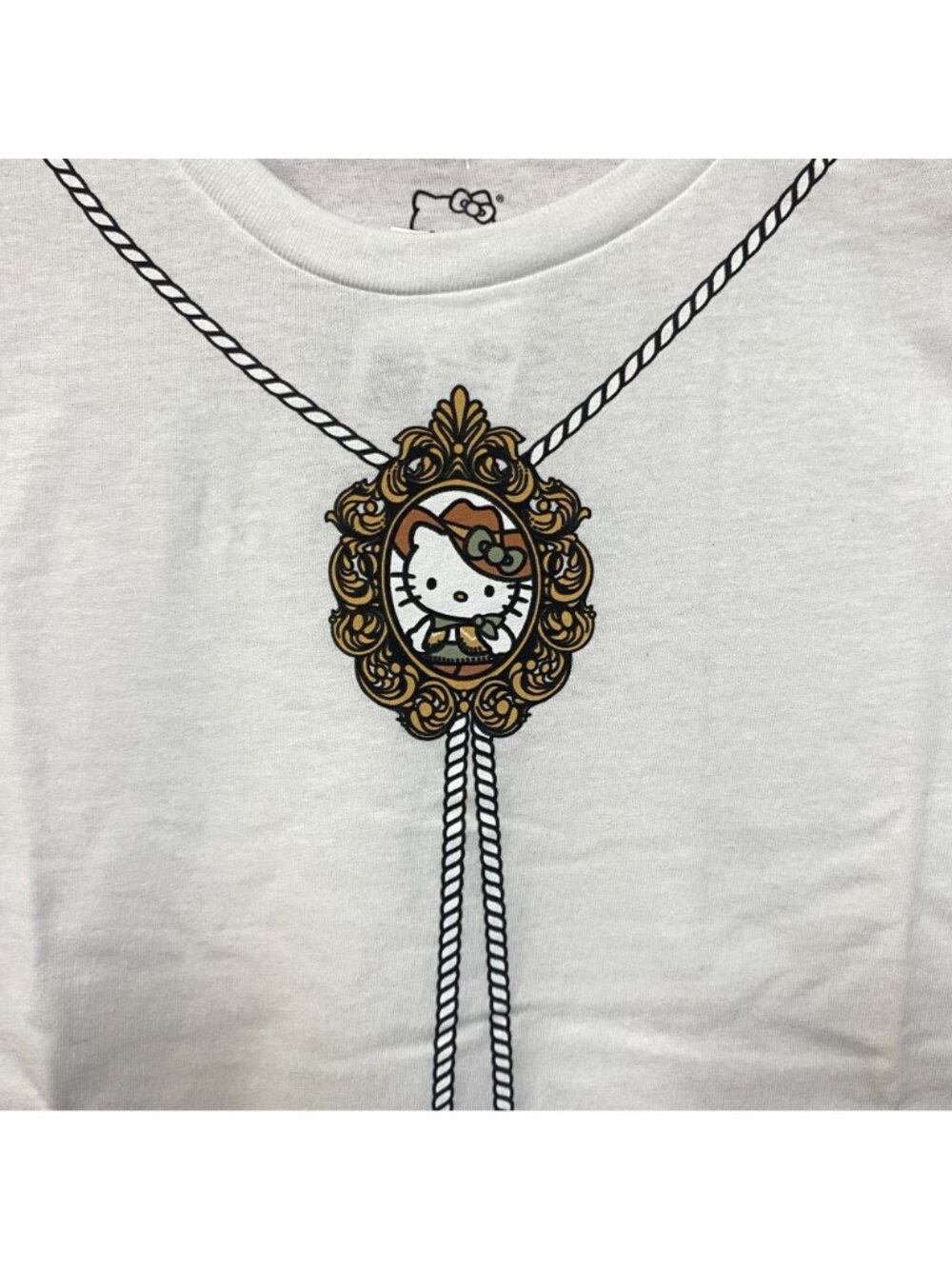 Sanrio Hello Kitty Bolo Tie Cute Graphic T-Shirt Large - Picture 4 of 5